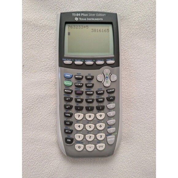 Texas Instruments TI-84 Plus Graphing Calculator Silver Edition Tested Gray - Picture 3 of 6